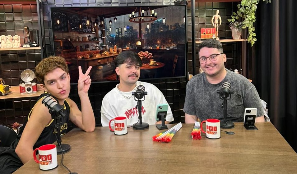 Ismeiow, Matzito e Nix Dellano no estúdio que produziu a temporada que inicia hoje (6).