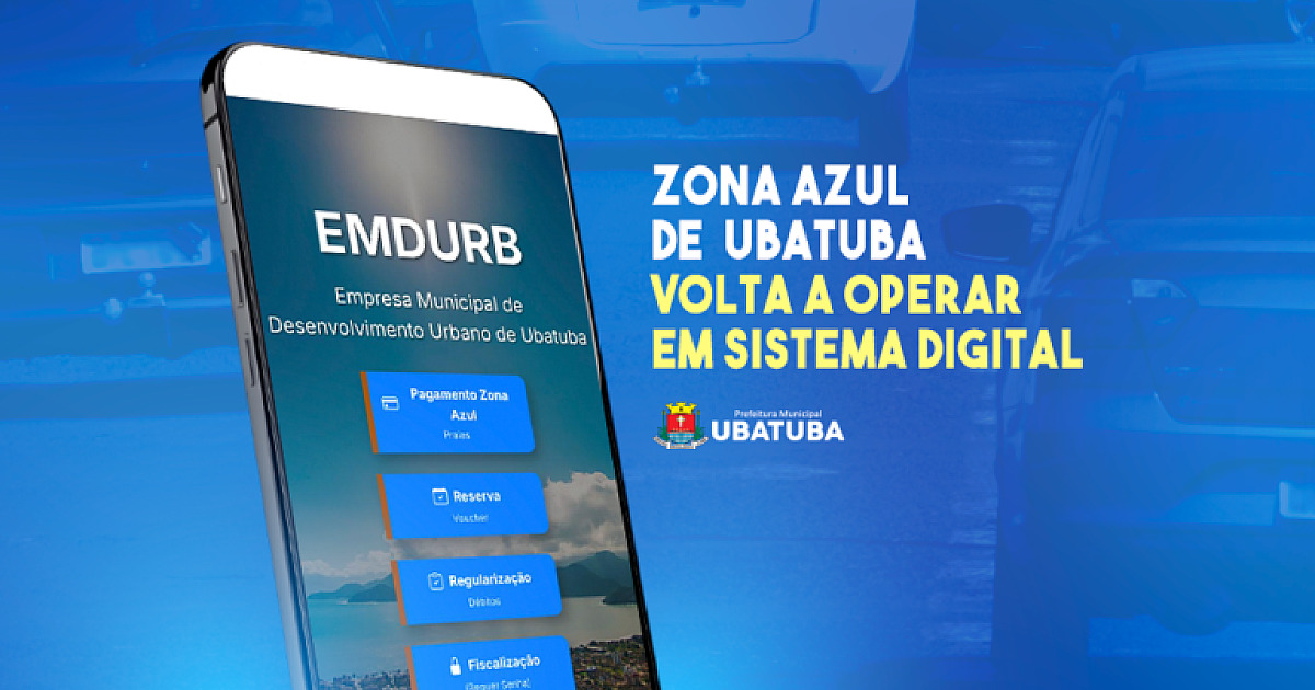 Zona Azul de Ubatuba volta a operar em sistema digital