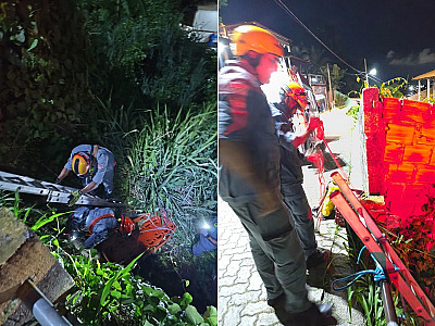 bombeiros queda