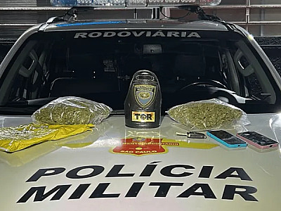 Droga apreendida pelos policiais