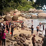 Desafio entre mar e montanha movimentou Praia da Enseada