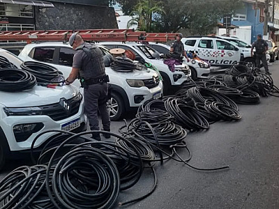 Quatro suspeitos são presos após operação contra duas toneladas de cabos furtados em São Sebastião